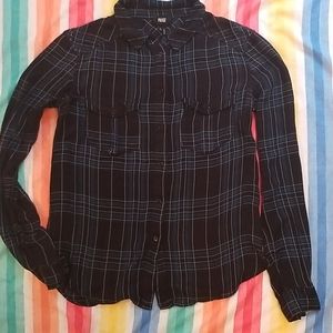 PAIGE Small Flannel Blue Black White Plaid